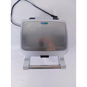 Farberware Silver Stainless Waffle Maker Nonstick 2 Slice SMWC 700 A4 Iron